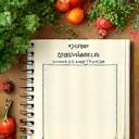 Recipe development notebook with ingredients